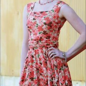 ModCloth Effie’s Heart Coral Floral Dress